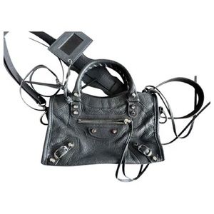 COPY - COPY - Balenciaga Classic Nano City Aj Grey Leather Cross Body Bag